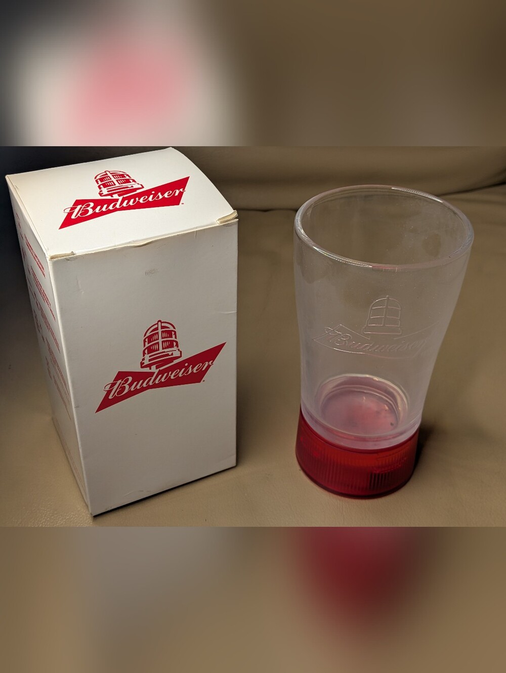 Budweiser Bluetooth Light-up Goal Red Light Glass Hockey NHL (NWT)
